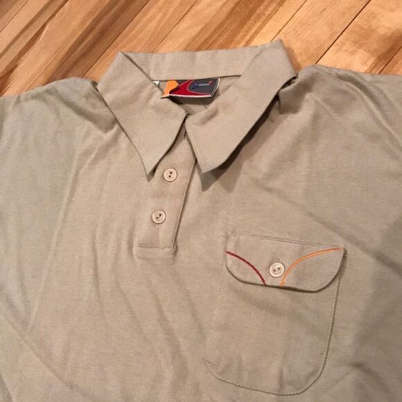 StoraEnso tan knit shirt sleeve polo shirt, XL - Picture 2 of 5